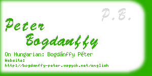 peter bogdanffy business card